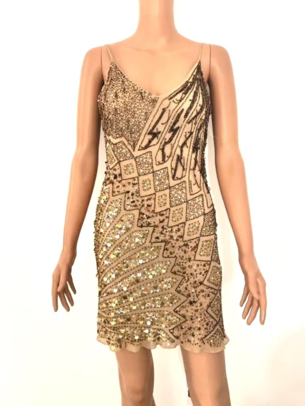 Basix II short sequined cocktail dress size 8